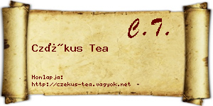 Czékus Tea névjegykártya